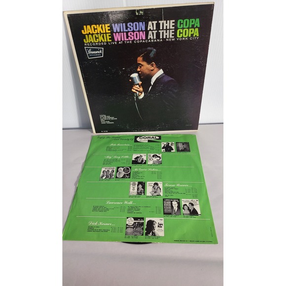 Jackie Wilson At The Copa Brunswick Records Vinyl‎ LP BL 54108  Vocals Orchestra - Picture 2 of 9